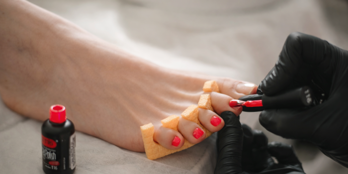 Gel Polish on Toes & Cuticle Care